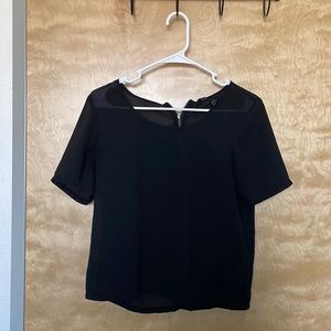 Black mesh blouse